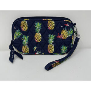 Vera Bradley Navy Blue Toucan Party Wristlet Pineapple Crab Bird New